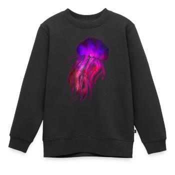 Qualle - Kinder Premium Organic Sweatshirt - Schwarz - Vorne - AI Model Kid Female (0cm)
