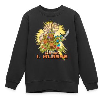 Teenage Mutant Ninja Turtles Endlich Schulkind - Kinder Premium Organic Sweatshirt - Schwarz - Vorne - AI Model Kid Female (0cm)