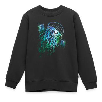 Bunte Quallen - Kinder Premium Organic Sweatshirt - Schwarz - Vorne - AI Model Kid Female (0cm)