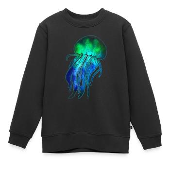Méduse - Sweat Premium enfant bio - noir - Devant - AI Model Kid Female (0cm)