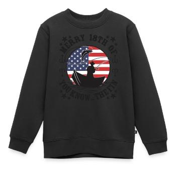Internationaler Angeln Tag - Kinder Premium Organic Sweatshirt - Schwarz - Vorne - AI Model Kid Female (0cm)
