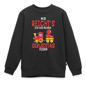 2. Geburtstag Geburtstagsgeschenk mit Eisenbahn - Kinder Premium Organic Sweatshirt - Schwarz - Vorne - AI Model Kid Female (0cm)