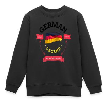 Deutscher Legend Deutschlandfahne Geschenk gift - Kinder Premium Organic Sweatshirt - Schwarz - Vorne - AI Model Kid Female (0cm)