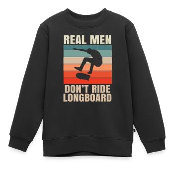 Skateboard Kickflip Geschenk Longboard Sk8er Sk8 - Kinder Premium Organic Sweatshirt - Schwarz - Vorne - AI Model Kid Female (0cm)