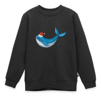 Ugly Christmas Wal - Kinder Premium Organic Sweatshirt - Schwarz - Vorne - AI Model Kid Female (0cm)