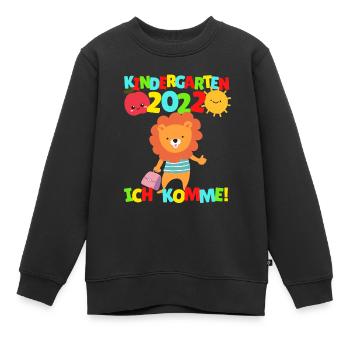 Kindergarten I'm coming Leo Kindergarten child 2022 - Kids Premium Organic Sweatshirt - black - Front - AI Model Kid Female (0cm)