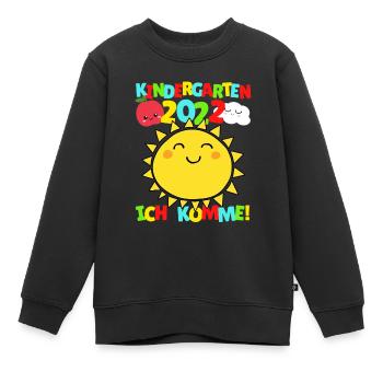 Kindergarten ich komme Sonne Kindergartenkind 2022 - Kinder Premium Organic Sweatshirt - Schwarz - Vorne - AI Model Kid Female (0cm)