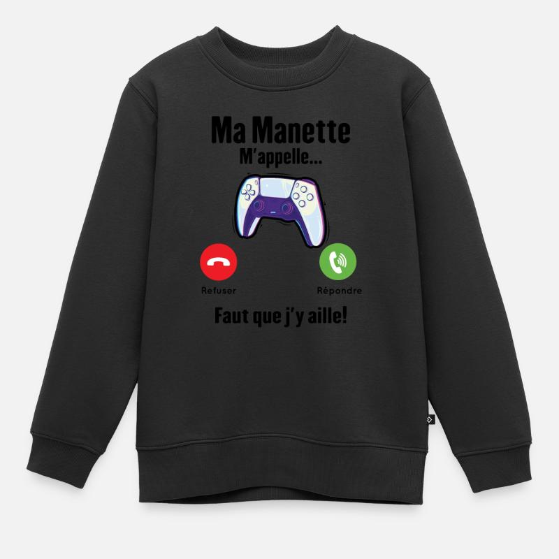 Ma manette m' appelle humour cadeau - Sweat Premium enfant bio - noir