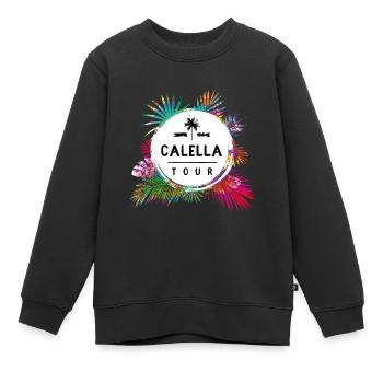 Calella Tour Bunt - Kinder Premium Organic Sweatshirt - Schwarz - Vorne - AI Model Kid Female (0cm)