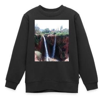 Fontaines d’Ouzoud 2 - Sweat Premium enfant bio - noir - Devant - AI Model Kid Female (0cm)