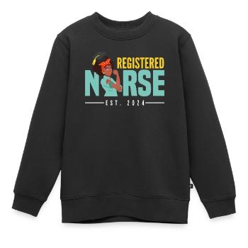 Krankenschwester Pfleger Krankenpfleger - Kinder Premium Organic Sweatshirt - Schwarz - Vorne - AI Model Kid Female (0cm)