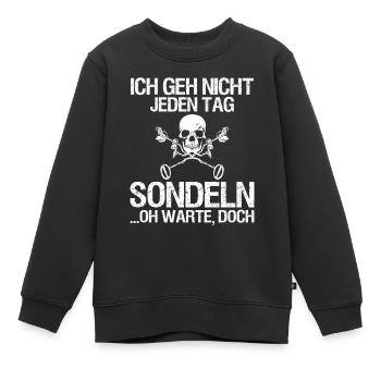 Sondeln Ausflug Sondengänger Geschenkidee - Kinder Premium Organic Sweatshirt - Schwarz - Vorne - AI Model Kid Female (0cm)