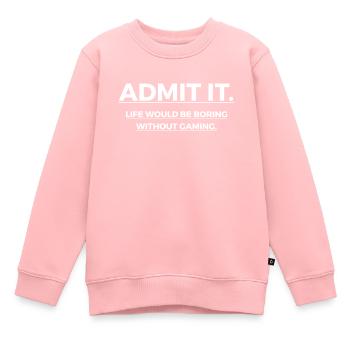 Gambler Gamer Gaming Dicton amusant - Sweat Premium enfant bio - rose - Devant - AI Model Kid Female (0cm)