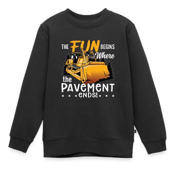 Excavatrice Bulldozer Bulldozer Bulldozer Travailleur de la construction Cadeau - Sweat Premium enfant bio - noir - Devant - AI Model Kid Female (0cm)