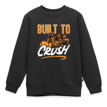 Bulldozer Construction Worker Gift - Sweat Premium enfant bio - noir - Devant - AI Model Kid Female (0cm)