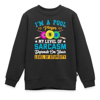 Billard Piscine Billard Billard Boule Billard Billard Cuisine 8Ball - Sweat Premium enfant bio - noir - Devant - AI Model Kid Female (0cm)