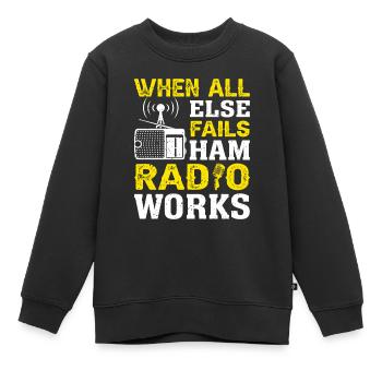 Funk Amateur Funker Funken Radio Hobby Geschenk - Kinder Premium Organic Sweatshirt - Schwarz - Vorne - AI Model Kid Female (0cm)