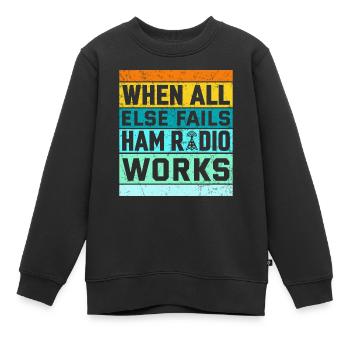 Funk Amateur Funker Funken Radio Hobby Geschenk - Kinder Premium Organic Sweatshirt - Schwarz - Vorne - AI Model Kid Female (0cm)
