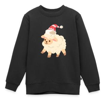 Ugly Christmas Schaf Muster Strick Xmas Christkind - Kinder Premium Organic Sweatshirt - Schwarz - Vorne - AI Model Kid Female (0cm)