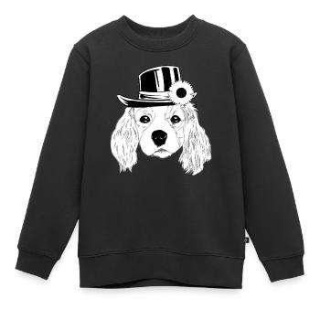 Fantasy Dog Mister Sir Dogs Enfants Enfants - Sweat Premium enfant bio - noir - Devant - AI Model Kid Female (0cm)
