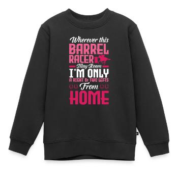 Lustige Pferderennen Pferderennen Geschenkidee - Kinder Premium Organic Sweatshirt - Schwarz - Vorne - AI Model Kid Female (0cm)