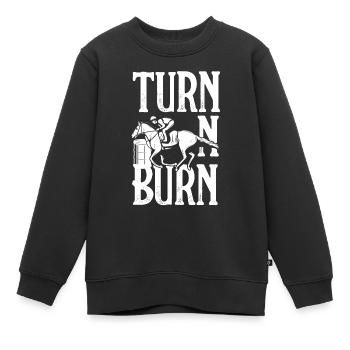 Lustige Pferderennen Pferderennen Geschenkidee - Kinder Premium Organic Sweatshirt - Schwarz - Vorne - AI Model Kid Female (0cm)