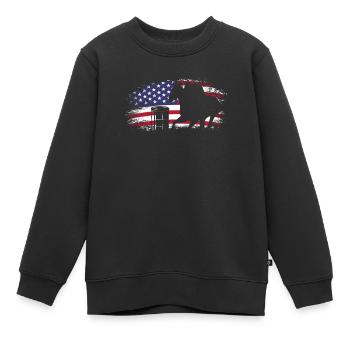 Lustige Pferderennen Pferderennen Geschenkidee - Kinder Premium Organic Sweatshirt - Schwarz - Vorne - AI Model Kid Female (0cm)