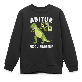Einschulung Dinosaurier Abi 2035 - Kinder Premium Organic Sweatshirt - Schwarz - Vorne - AI Model Kid Female (0cm)