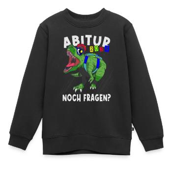 Einschulung Dinosaurier Abi 2034 - Kinder Premium Organic Sweatshirt - Schwarz - Vorne - AI Model Kid Female (0cm)