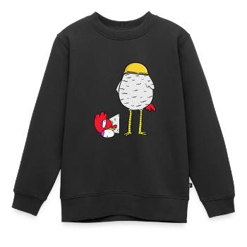 Huhn Baustelle Schutzhelm Ariss Unternehmer Job - Kinder Premium Organic Sweatshirt - Schwarz - Vorne - AI Model Kid Female (0cm)