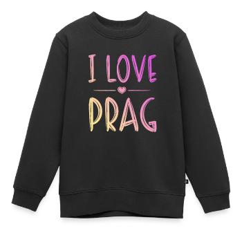 I Love Prag - Kinder Premium Organic Sweatshirt - Schwarz - Vorne - AI Model Kid Female (0cm)