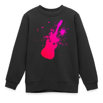 Gitarre Gitarrist Herren Guitar Player Guitar - Kinder Premium Organic Sweatshirt - Schwarz - Vorne - AI Model Kid Female (0cm)