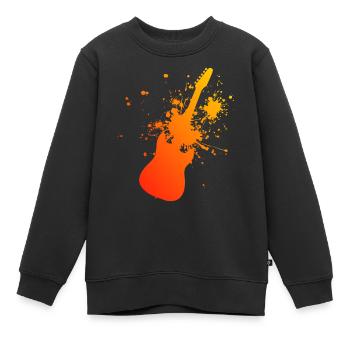Damen Gitarre Guitar Gitarrist Guitar Player - Kinder Premium Organic Sweatshirt - Schwarz - Vorne - AI Model Kid Female (0cm)