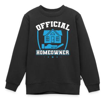 Propriétaire officiel - Nouveau propriétaire - Sweat Premium enfant bio - noir - Devant - AI Model Kid Female (0cm)