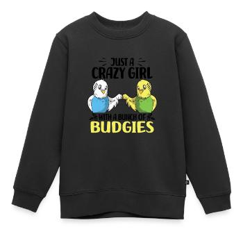 Budgerigar lovers | Birds Pet - Kids Premium Organic Sweatshirt - black - Front - AI Model Kid Female (0cm)