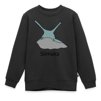 Escargot - Slimaka - Sweat Premium enfant bio - noir - Devant - AI Model Kid Female (0cm)