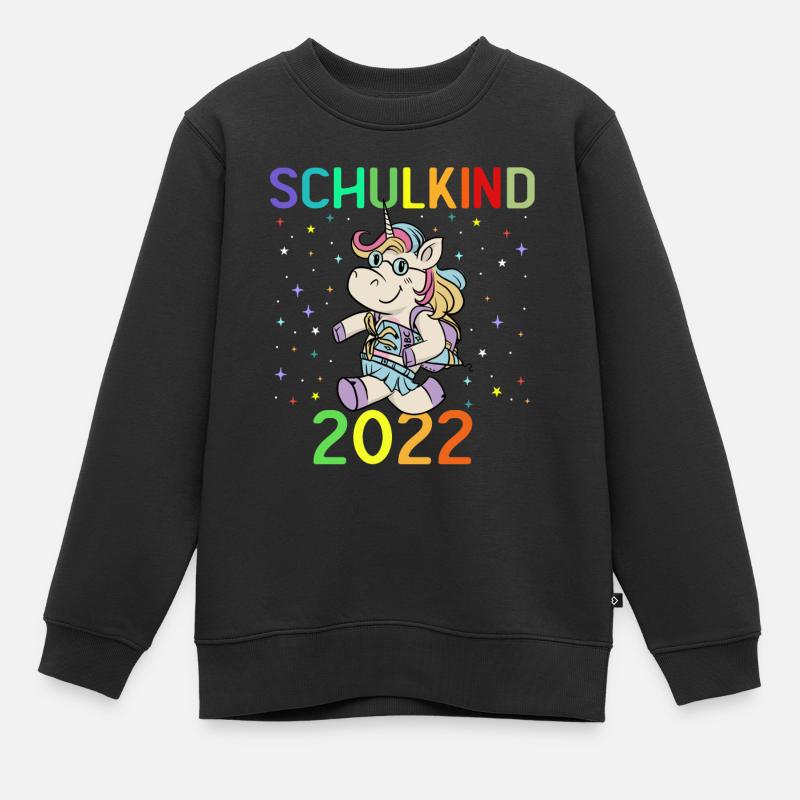 Schulkind 2022 - Kinder Premium Organic Sweatshirt - Schwarz