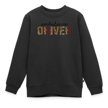 Krankenwagenfahrer-Leoparden-Druck lustig - Kinder Premium Organic Sweatshirt - Schwarz - Vorne - AI Model Kid Female (0cm)