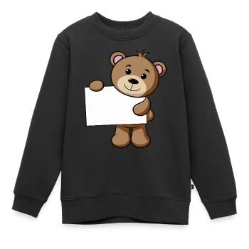Teddy Schild - Kinder Premium Organic Sweatshirt - Schwarz - Vorne - AI Model Kid Female (0cm)