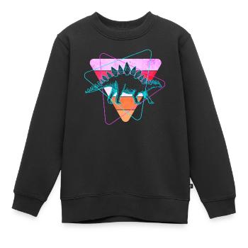 Stegosaurus Dinosaurier - Kinder Premium Organic Sweatshirt - Schwarz - Vorne - AI Model Kid Female (0cm)