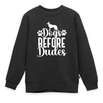 Hunde vor Kerlen - Kinder Premium Organic Sweatshirt - Schwarz - Vorne - AI Model Kid Female (0cm)