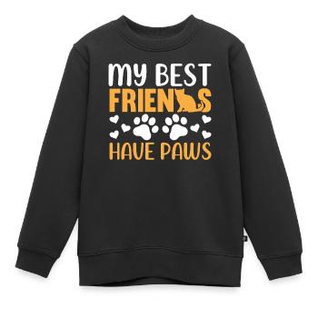 Katzenliebhaber - Katzenbesitzer - Kinder Premium Organic Sweatshirt - Schwarz - Vorne - AI Model Kid Female (0cm)