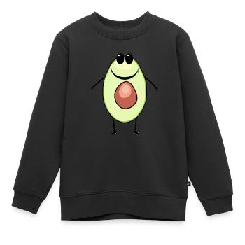 Avocado Gemüse Nahrungsmittel Speise Vegetarisch - Kinder Premium Organic Sweatshirt - Schwarz - Vorne - AI Model Kid Female (0cm)