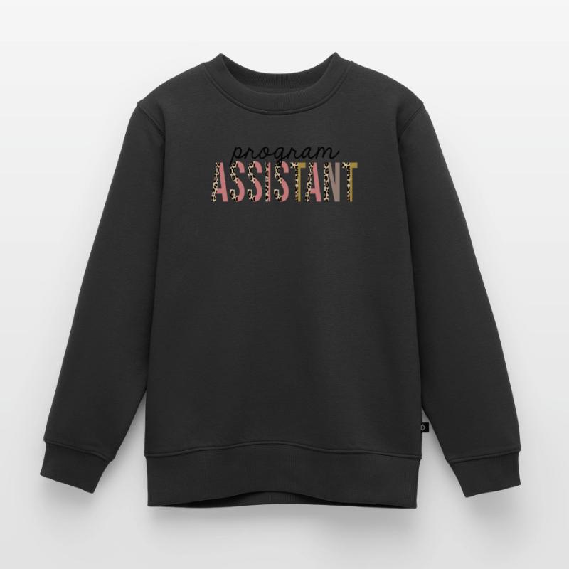 Program Assistant Leopard Print Funny Kids Premium Organic Sweatshirt