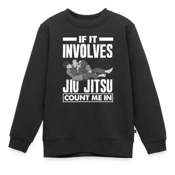 Jiu Jitsu Jiu Jitsu Jiu Jitsu - Sweat Premium enfant bio - noir - Devant - AI Model Kid Female (0cm)