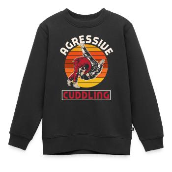 Jiu Jitsu Jiu Jitsu Jiu Jitsu - Sweat Premium enfant bio - noir - Devant - AI Model Kid Female (0cm)
