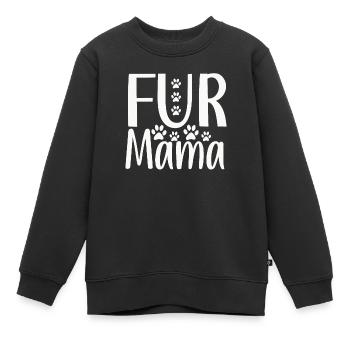 Fell-Mama - Kinder Premium Organic Sweatshirt - Schwarz - Vorne - AI Model Kid Female (0cm)