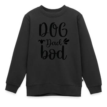 Hund Papa Bod - Kinder Premium Organic Sweatshirt - Schwarz - Vorne - AI Model Kid Female (0cm)