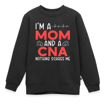Cna Mom Patientenzentrierte Aufgabe - Kinder Premium Organic Sweatshirt - Schwarz - Vorne - AI Model Kid Female (0cm)