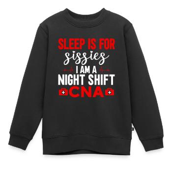 Gesundheitswesen Nachtarbeit Cna - Kinder Premium Organic Sweatshirt - Schwarz - Vorne - AI Model Kid Female (0cm)